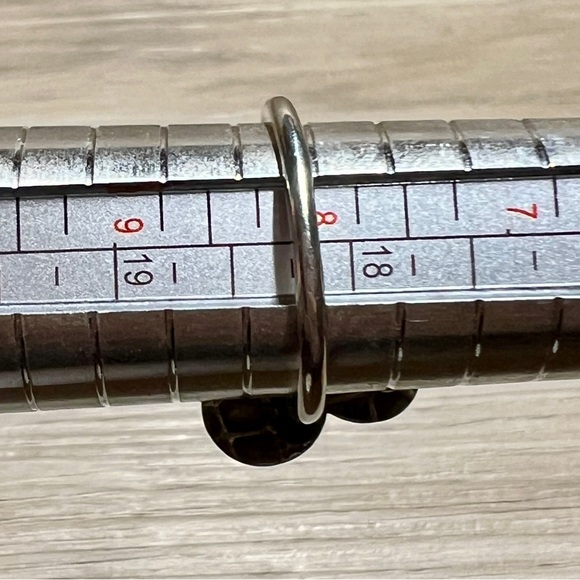 Retro Designer Sterling Silver & Gold Modernist Textured Flower Ring, Size 8 - Picture 10 of 10